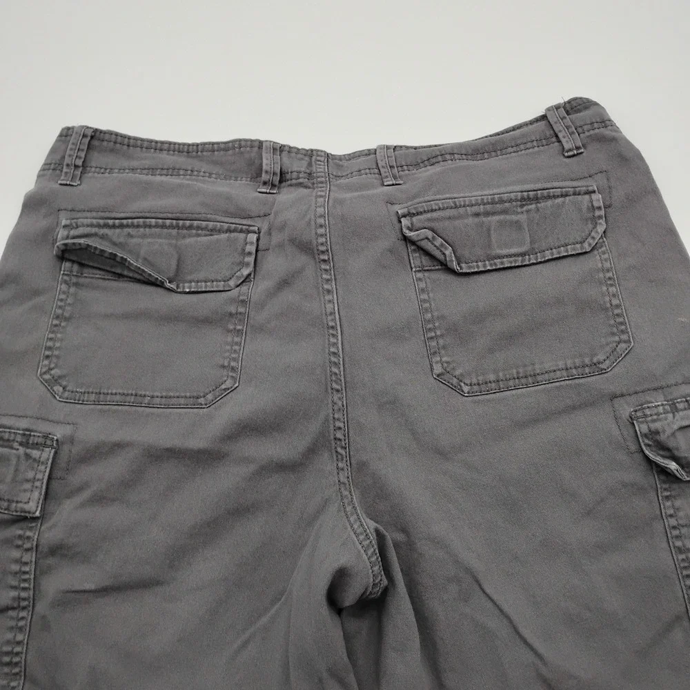 George Mens Cargo Shorts Gray Size 38 Cotton Stretch Casual Utility Outdoor